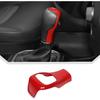 JeCar Cache-Pommeau de Levier de Vitesse pour Console Centrale pour Jeep Compass 2017-2023 Accessoires Intérieurs Rouges