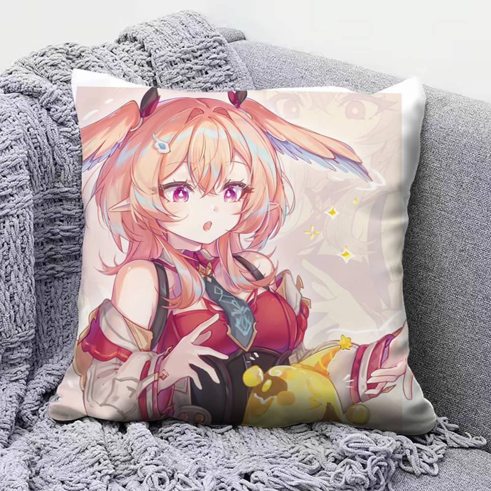 Linnea Cute Genshin Impact Home Sofa Cushion Covers and Aecorative Custom Pillow Covers