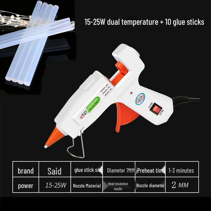 Multi-Color Household Hot Melt Glue Gun with 7/11mm Glue Sticks