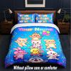 Celebration Party Theme Custom Text Or Name 3Pcs Bedding Set,1 Flat Sheet & 2 Pillowcases Personalized Home Bedding