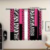 2PCS- Pink zebra and leopard print curtains, bedroom and living room, home decoration, room decoration
