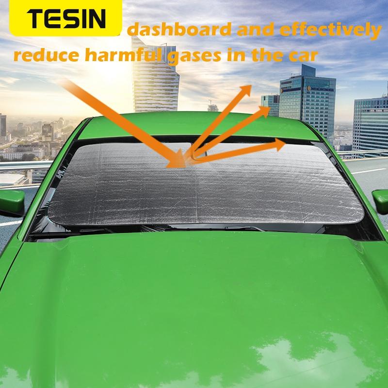 TESIN Car Front Windshield Sunshade For Ford Mustang 2008 2009 2010 2011 2012 2013 2014 Sun Visor Protector Cover
