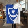 1PC Portsmouth Football Club Patterned Flannel Blanket Suitable For All Seasons for Home Decor Warmth and Comfort Gifts Holiday Present