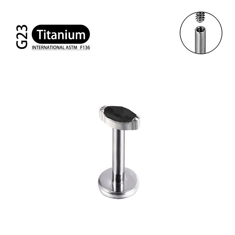 

Titanium G23 Ear Studs Cartilage Zircon Opal Agate Labret Lip Tragus Nose Earring For Women Christmas Gift Piercing Jewelry 1.2x12mm