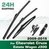 For Chevrolet Cruze Estate Wagon J300 2009-2015 Wiper Front & Rear Wiper Blades Windshield Windscreen Window Brushes 24"+18"+10