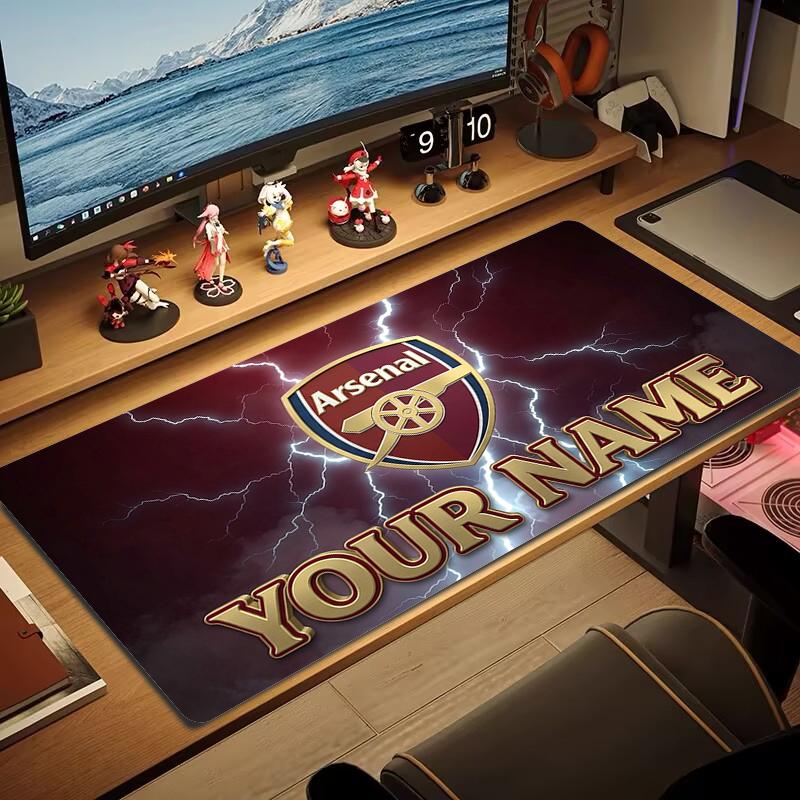 Tappetino per Mouse Personalizzato Arsenal ARSENAL Cuscino Grande per Tavolo da Gioco Antiscivolo per Laptop Tablet Mousepad Grande Tappetino XXL Mini PC Playmat Con Bordo Lock_XIA