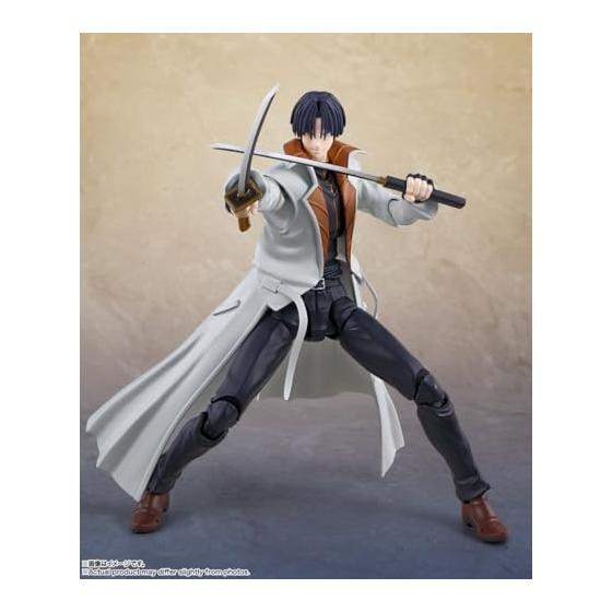 TAMASHII NATIONS SHFiguarts Rurouni Kenshin -Meiji Swordsman Romantic Story- Shinomori Aoshi, ca. 165 mm, bewegliche Figur aus PVC und ABS, bemalt