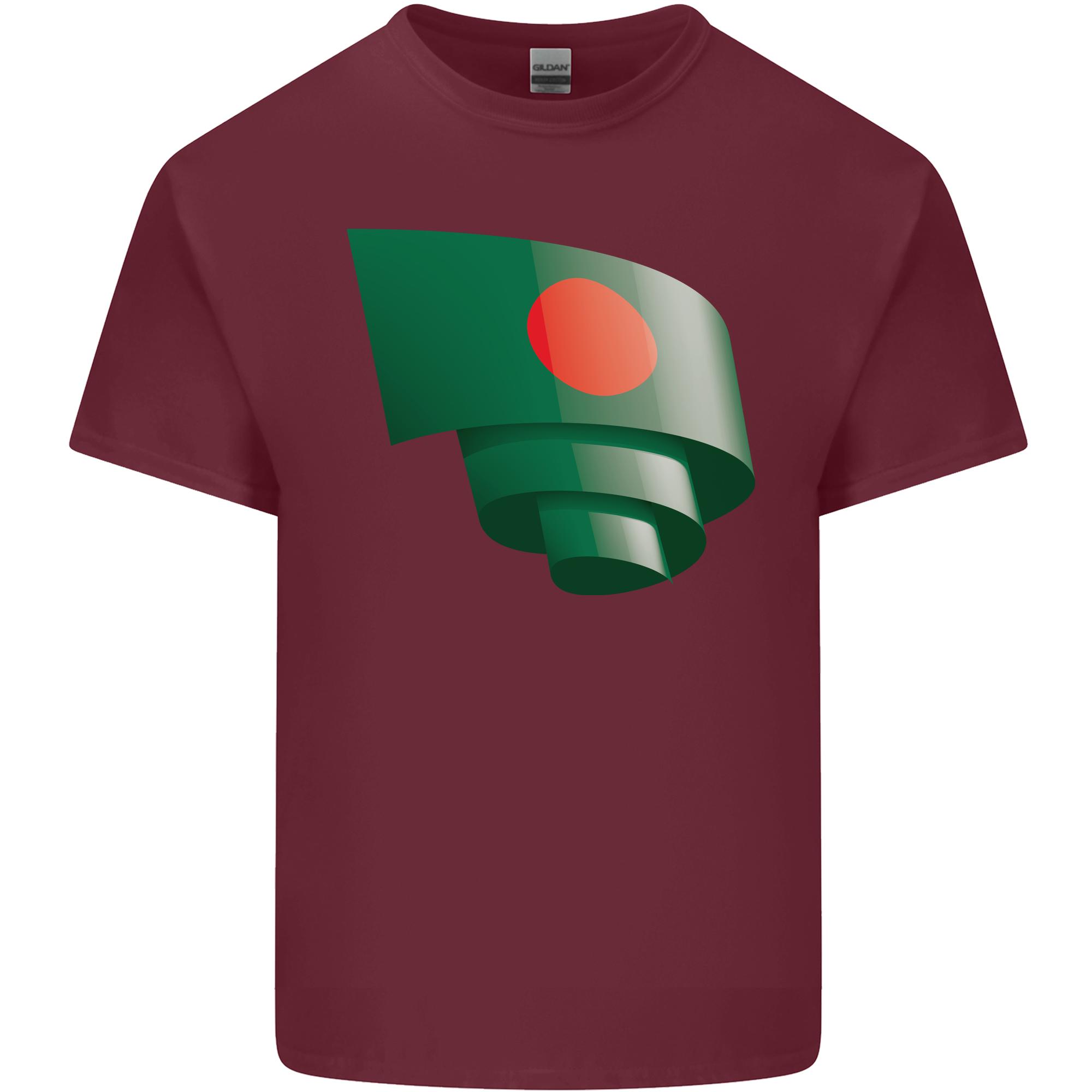 Curled Bangladesh Flag Bangladeshi Day Football Unisexs Light Cotton TShirt S