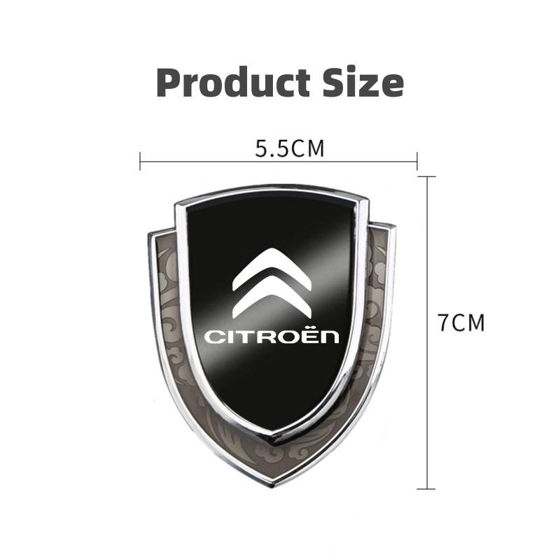 3D Metal Car Side Fender Trunk Body Emblem Badge Sticker For Citroen C1 C2 C4 C5 C3 C4L C8 Berlingo Xsara Picasso Accessories