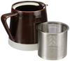 Hasami Ware Teapot with Stainless Steel Tea Strainer Candy Glaze Stylish Made In Black Tea Product Number 19586 "essence" Set, 500ml, Brown, Plain,