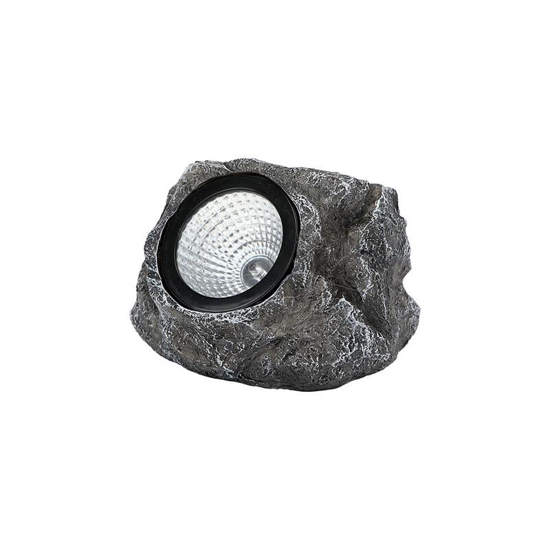 Nufeng Solar Powered Resin Stone Garden Spotlights - 3 Pack