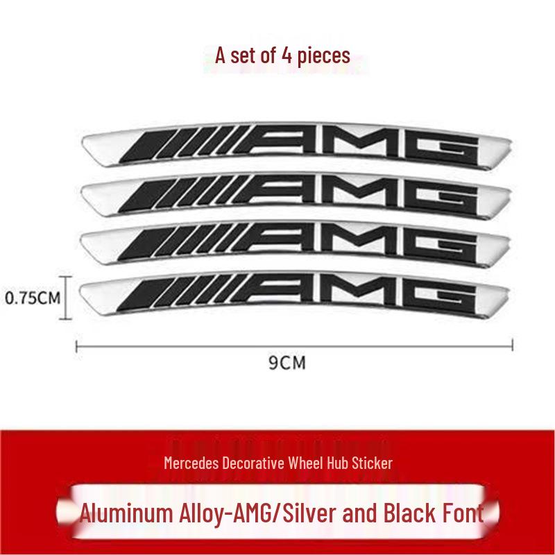 4MATIC AMG Brabus Emblem Sticker for Mercedes Wheel Rim Hub Decoration