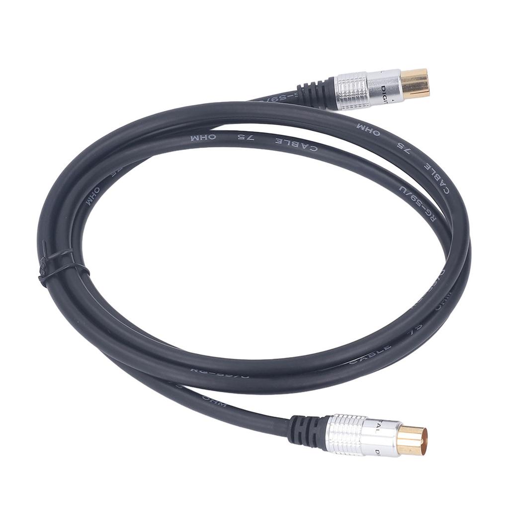 Coaxial Cable 5ft Triple Shielded 9.5mm Male to Female RG59U Coax TV Cable for Satellite Receivers
