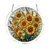 Stained Glass Suncatcher, Acrylic Puzzle Hanging Decoration, 7.48 Inch Round DIY Kit for Adults, Relaxing Craft Gift for Women Moms Puzzle Lovers