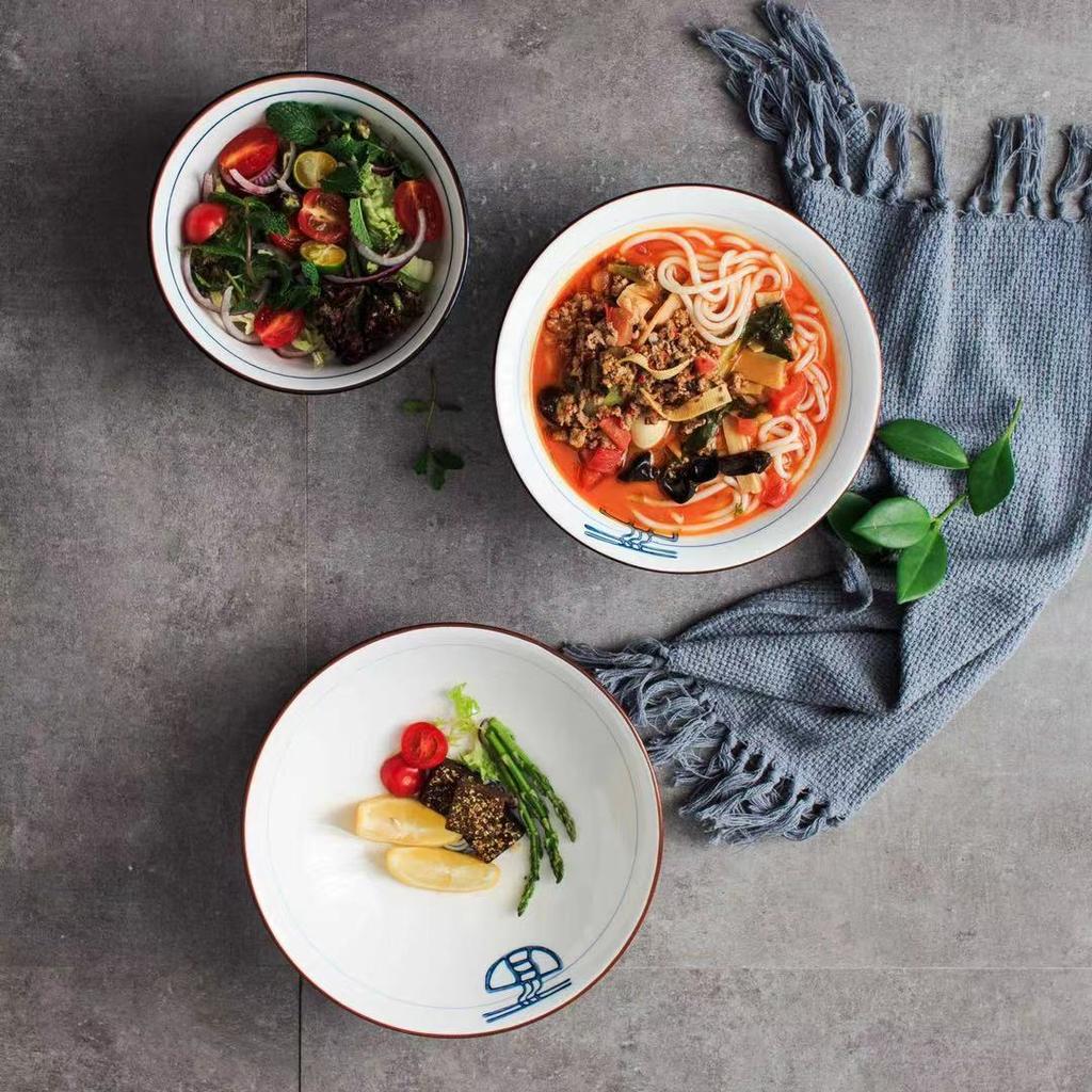 Japanese soup bowl household ceramic ramen bowl hat bowl ceramic bowl tableware Japanese tableware