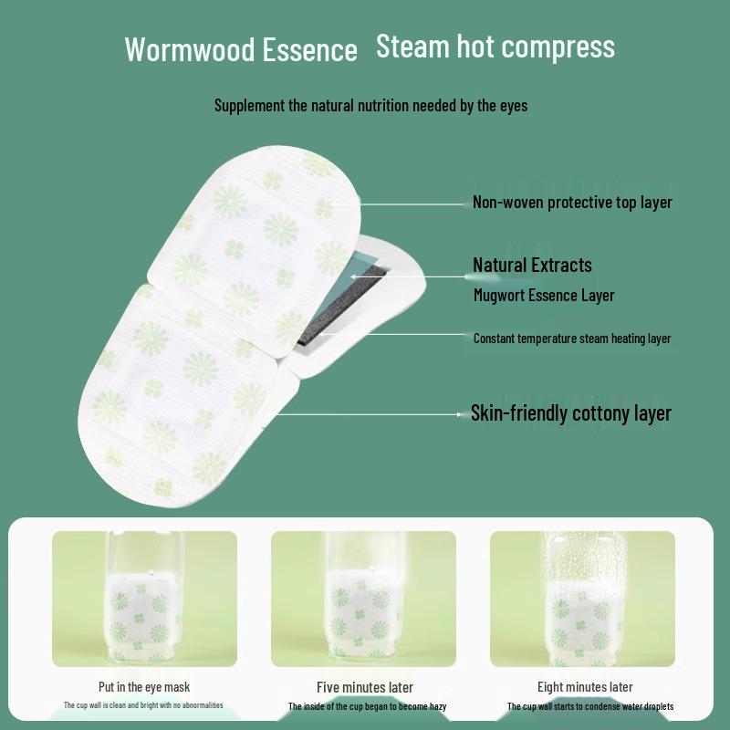 Bijvoet Stoom Oogmasker: Verlicht Vermoeidheid, Donkere Kringen, Droogheid & Blokkeer Licht