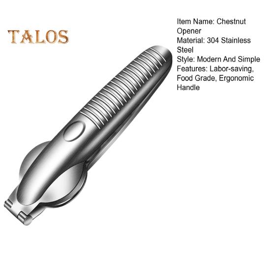 Kleště na otvírák na kaštany z nerezové oceli Ergonomická rukojeť Potravinářské lískové ořechy Vlašský ořech Crack Cracker Sheller Svorka Nástroje Kuchyňské pomůcky