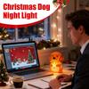 Christmas Dog Lamp LED Night Light Ambient Lighting Decor Gift for Nursery Bedroom Living Room Desk Bedside Table Shelf Decor