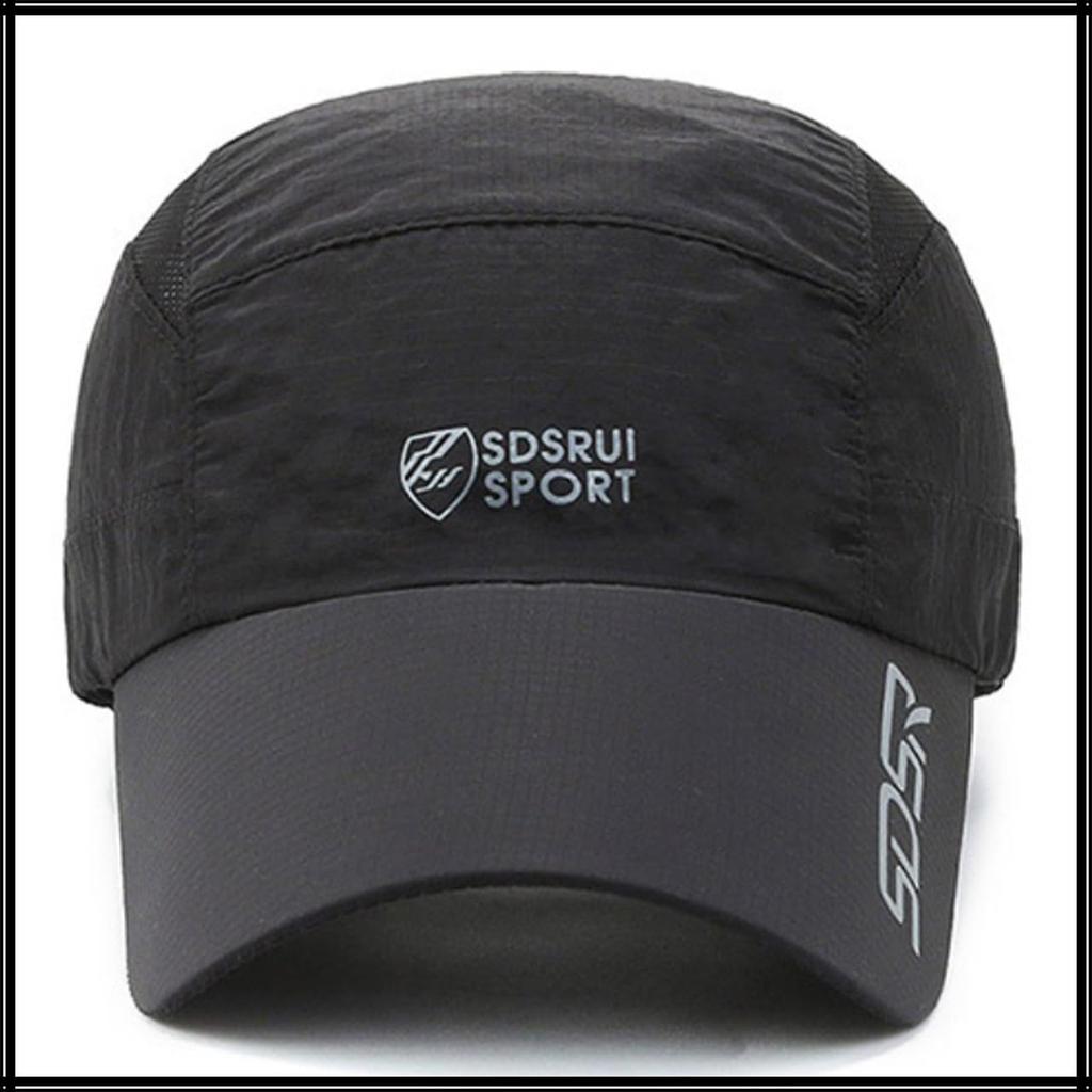 White Fang Hat Cap Cycling Quick Drying Breathable Lightweight Outdoor Sports Men Women CZA395 (Black)