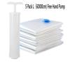 6 Pack Multiple Sizes Vacuum Storage Bags with Pump Big Moving Bags Vacuum Sealed Bags Organizer Space Saver Bags For Clothes