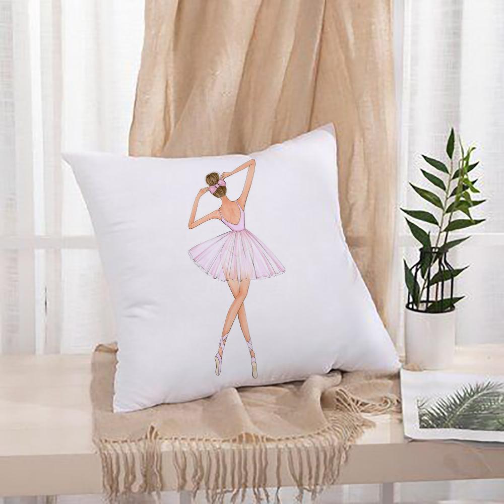 Pink Girl Print Pillowcase Bride Marry Party Decor Cushion Cover Home Sofa Living Room Decorative Pillow Cases Bridesmaid Gifts