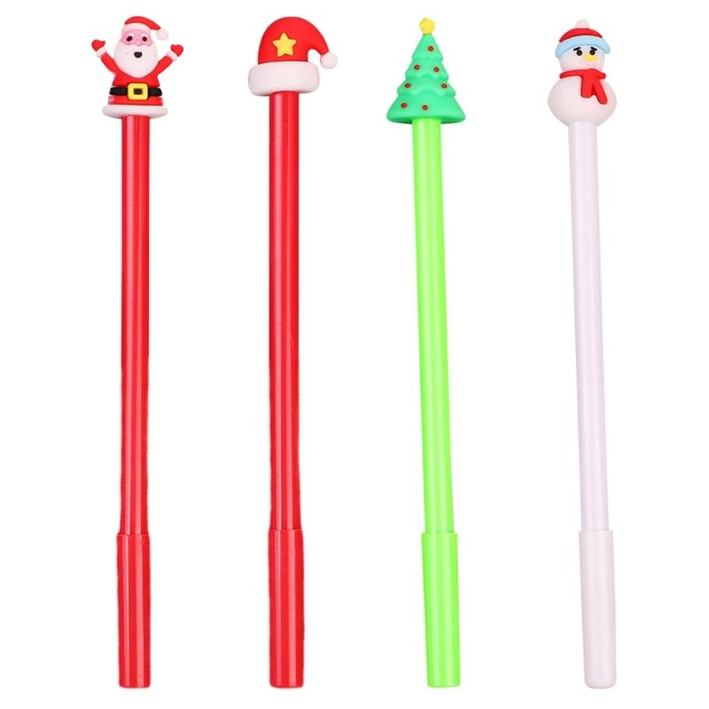 

4 шт. Рождественская мультяшная гелевая ручка Забавная ручка для письма Канцелярские товары для студенческой игры Награда Рождественские товары для вечеринки