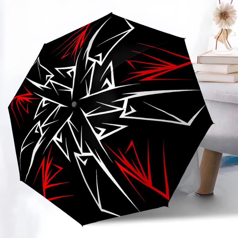 1pc Abstract Pattern Folding Umbrella, Durable, Suitable for Outdoor Activities or Rain, Suitable for Commuting yy251027138