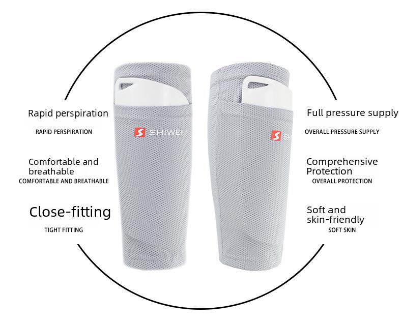 Atmungsaktive Schienbeinschoner-Ärmel im Taschenformat: Fußballsocken mit weichen Einsätzen für Erwachsene & Jugendliche.