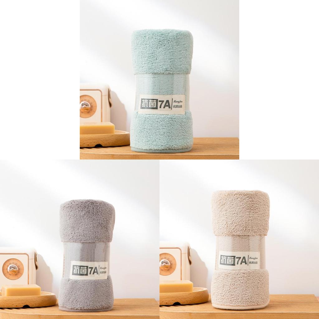 Coral Fleece Antibacterial Towel With Embossed For Home Use And Face Cleaning