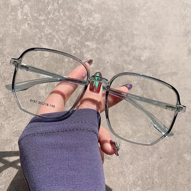 Anti Blue Light Myopia Glasses Large Irregular Glasses Women Polygon Spectacle Frame New Flat Lens Glasses