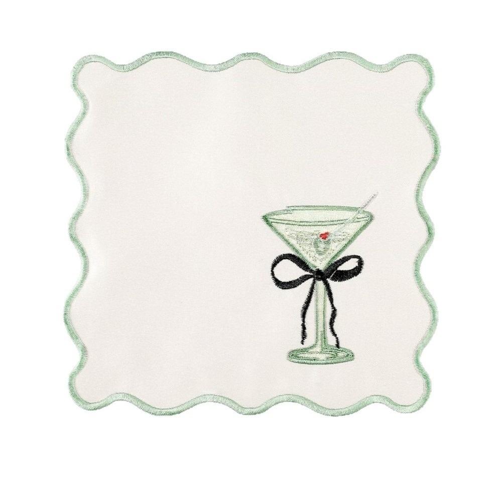 

Wavy Edge Wine Glass Pattern Plate Mat Heat-Resistant Insulation Mat Table Setting 30CM