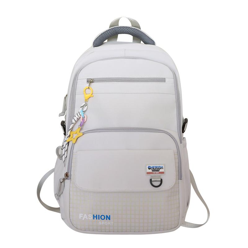 

Женский клетчатый рюкзак, студенческий школьный рюкзак, мужская дорожная сумка для улицы светло-серый