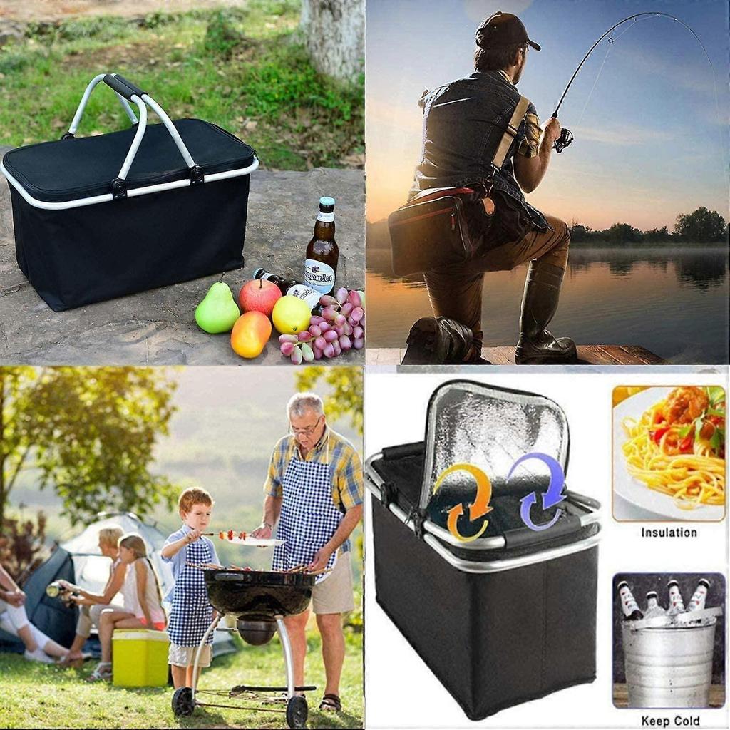 Foldable Picnic Basket Insulated Picnic Basket