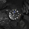 Stylish Men's Quartz Trio Watch Round Case PU Leather Strap Alloy Case Electronic Drive - 3 Piece Combination Watch