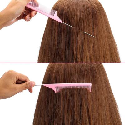Pro špičatý ocas Salon Kadeřnictví Vlasy Styling Antistatický hřeben Kartáč na vlasy Ocelová jehla Pin Rat Tail Combs Holičské doplňky