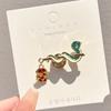 Year Cute Snake Brooch Metal Badge Cartoon Brooch Bags Clothing Accessories