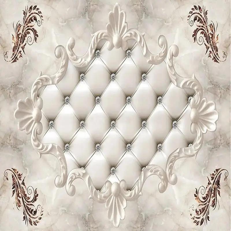 European Style 3d Wallpaper Marble Wall Murals Living Room Tv Sofa Bedroom Background Wall Papers Fresco