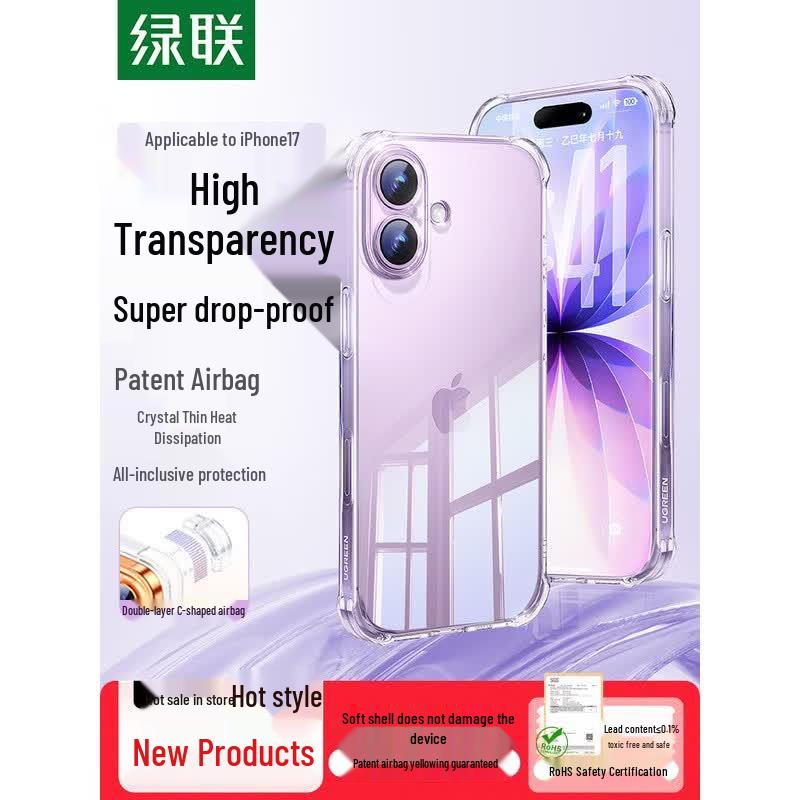 UGREEN iPhone 17 Transparent Shockproof Phone Case