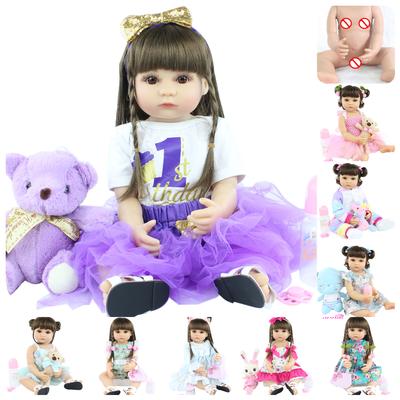 BZDOLL 22inch Doll Reborn Baby Doll for Girl Full Silicone Body Lifelike Newborn Bebe Alive Princess Toddler Toy Child Growth Partners