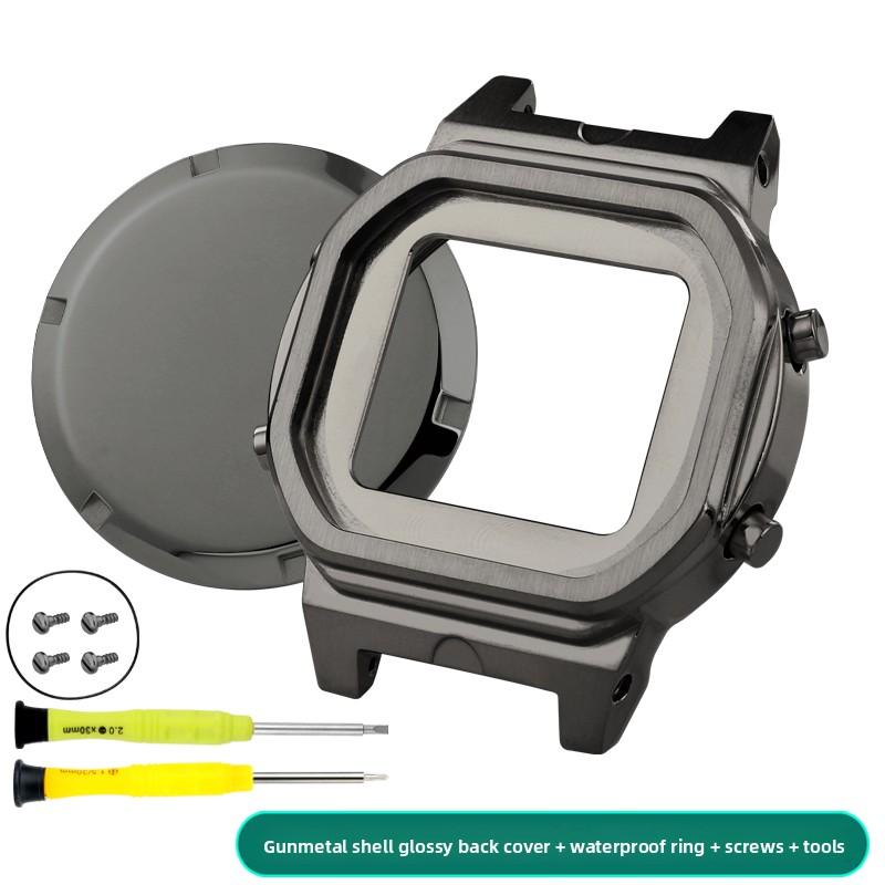 Kit Mod DW5600 Per Casio DW-5600 Guscio Interno Metallico Coperchio Posteriore Vite Anello Impermeabile Lunetta Movimento Acciaio Inossidabile Parti di Ricambio