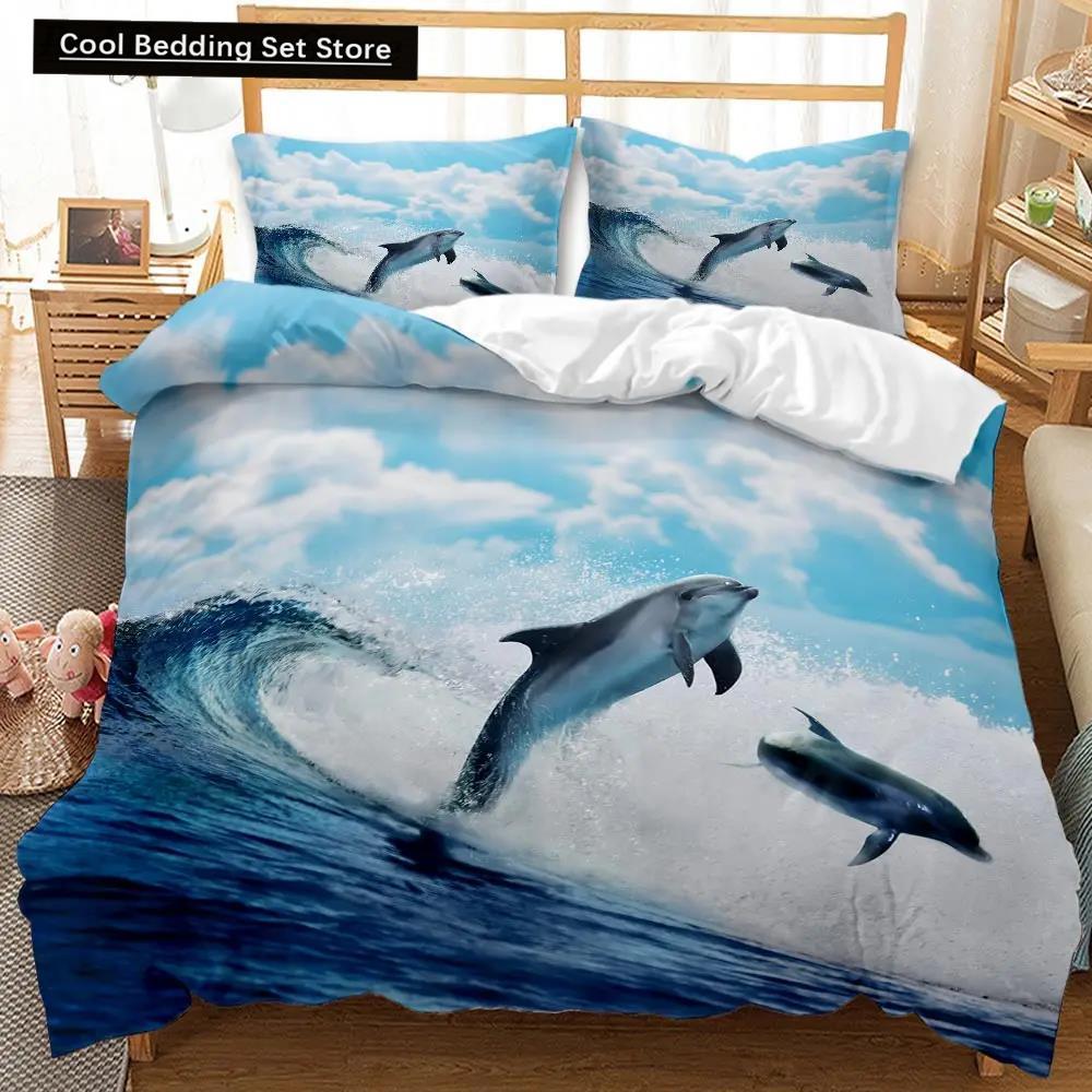 Marine Life Dynetrekksett Glødende Maneter Twin Qulittrekk Tropical Ocean Fish Under Sea Marine Life Polyester Sengesett