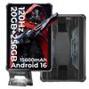 HOTWAV Tabletă robustă R7 Pro, 10,1 inch 120Hz, 20 GB RAM 256 GB ROM, 15600 mAh, Impermeabilă IP69K, Tabletă Android 16, Încărcare rapidă/Face ID/Card SIM dual 4G