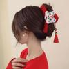 Awakening Lion Lady Shark Clip Korean Style Plush Claw Clip Fashion Women Hair Clips  Autumn Winter