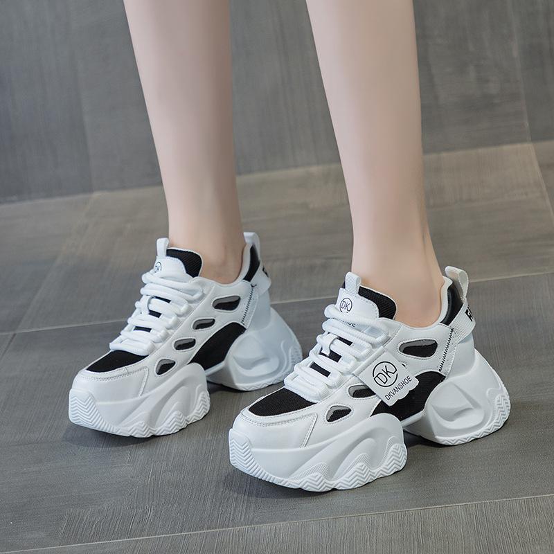 6616-2 Mesh inner height increase dad shoes women's spring and summer new versatile Korean version platform dad shoes student break