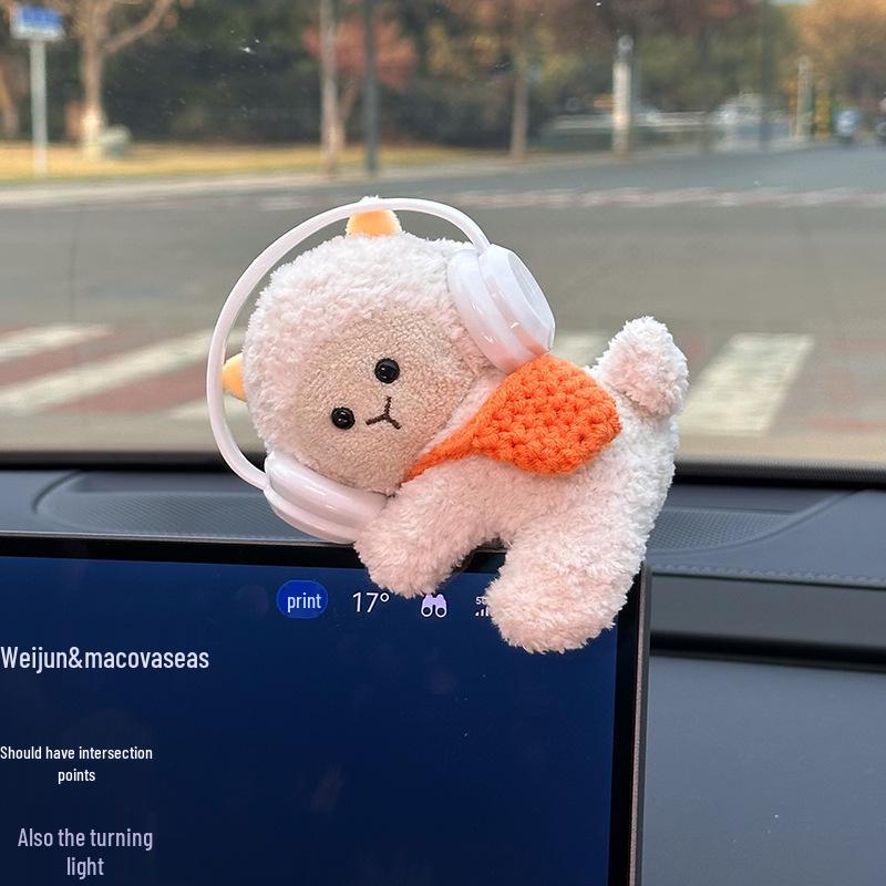 Cute Stress Relief Car & Monitor Ornaments - Console Screen & Figurine Decor