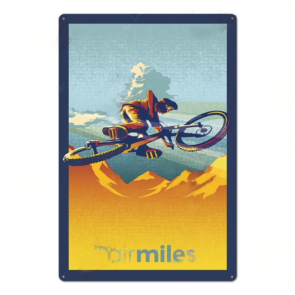 Vintage Bicycle Race Posters Decor Metal Tin Signs Plaque Retro Metal Poster Wall Decorative for Garage Man Cave