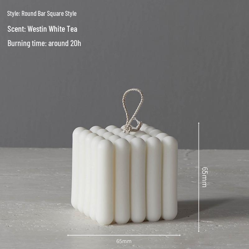 Smokeless White Retro Scented Candle for Weddings & Home Decor