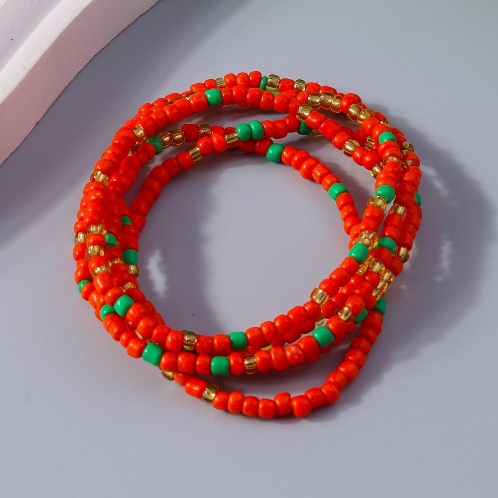 Fashion Bohemian Colorful Beads Bracelet Multi-layer Handmade Beaded Bracelets Women Girls Party Holiday Jewelry Gifts