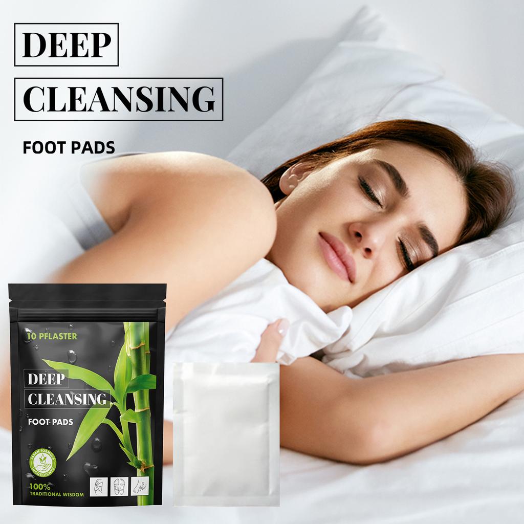 Deep Cleansing Foot Patches Bamboo Charcoal Moisture Absorption Foot Massage for Sleep and Relaxation Detox Foot Pads 30 Pcs