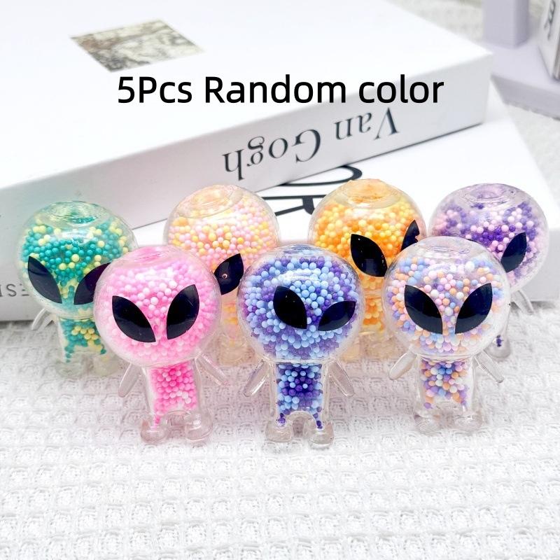 5 Stuks Mini Squishy Buitenaardse Speeltjes Konijn Knijpspeeltje Stressverlichtend Speeltje voor Feestartikelen Grappige Buitenaardse Wezen Ballen Fidget Speeltje